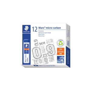 12 ASTUCCI DA 12 MINE 0.9MM MARS MICRO 250 09-HB STAEDTLER COD. 250 09-HB