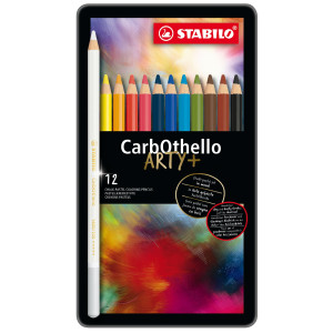 ASTUCCIO METALLO 12 CARBOTHELLO COLORI ASSORTITI STABILO COD. 1412-6