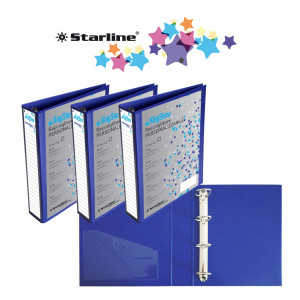 RACCOGLITORE KINGSHOW 40 A4 4D BLU 22X30CM PERSONALIZZABILE STARLINE COD. 1410212 BLEU