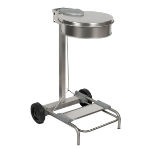 CARRELLO PORTASACCO IN ACCIAIO INOX SATINATO 110L STILCASA COD. 406/A