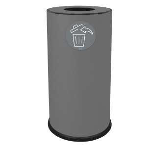 CONTENITORE TONDO 1 SCOMPARTO 70L IN ACCIAIO GRIGIO STILCASA COD. 871/G