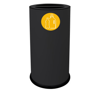 CONTENITORE TONDO 2 SCOMPARTI 70L IN ACCIAIO NERO STILCASA COD. 872/N