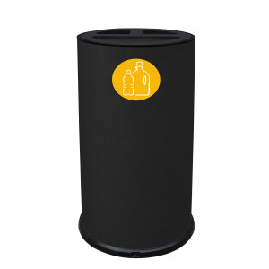 CONTENITORE TONDO 3 SCOMPARTI 70L IN ACCIAIO NERO STILCASA COD. 873/N