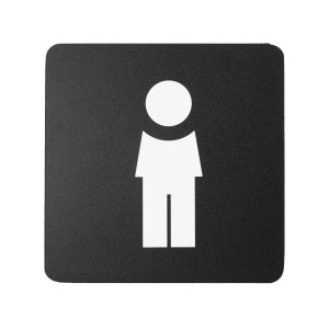 PITTOGRAMMA TOILETTE UOMO 16X16CM PVC NERO/BIANCO STILCASA COD. PR1-U