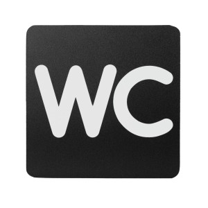 PITTOGRAMMA WC 16X16CM PVC NERO/BIANCO STILCASA COD. PR10-W