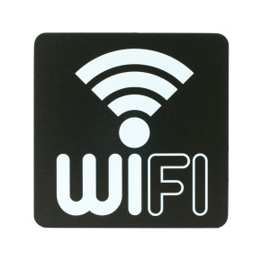 PITTOGRAMMA WIFI 16X16CM PVC NERO/BIANCO STILCASA COD. PR23-WF