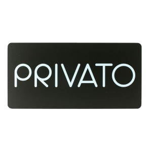 PITTOGRAMMA PRIVATO 32,5 X 16CM PVC NERO/BIANCO STILCASA COD. PR26-PR
