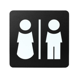 PITTOGRAMMA TOILETTE UOMO/DONNA 16X16CM PVC NERO/BIANCO STILCASA COD. PR3-UD
