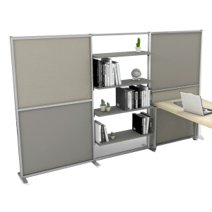PARETE DIVISIORIA/LIBRERIA TETRIX PREMONTATA - PROFILO SILVER COD. 3005148S