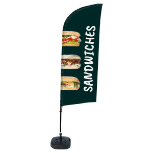 BANDIERA A VELA SANDWICH CON BASE RIEMPIBILE COD. BFAW310-WT21-I70ECO