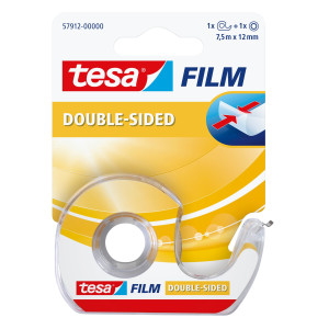 NASTRO BIADESIVO 7,5MTX12MM TRASPARENTE IN CHIOCCIOLA TESA COD. 57912-00000-03