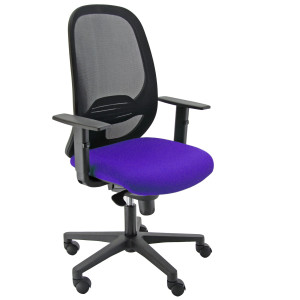 SEDIA OPERATIVA ANDY BLU E SCHIENALE RETE NERA C/BRACC. COD. AND/BR2D/EB
