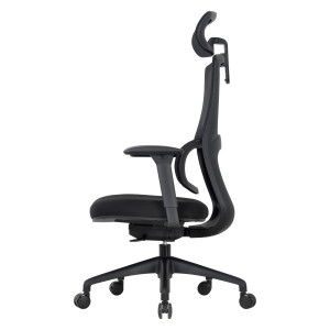 POLTRONA SEMIDIREZIONALE BALANCE CH3255 NERO IN RETE C/BRACCIOLI COD. CH3255