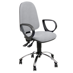 SEDIA OPERATIVA JUPITER JPLY/BRJ/PT VERA PELLE GRIGIO CHIARO C/BRACC. COD. JPLY/BRJ/PT