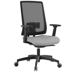 POLTRONA SEMIDIREZIONALE X-PRO GRIGIO C/ BRACCIOLI REGOLABILI COD. XPA/BR2D/OI