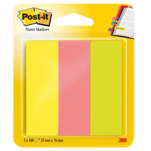 SEGNAPAGINA POST-IT  671-3 (300FG) 3COLORI INDEX 25X76MM IN CARTA COD. 7100172769