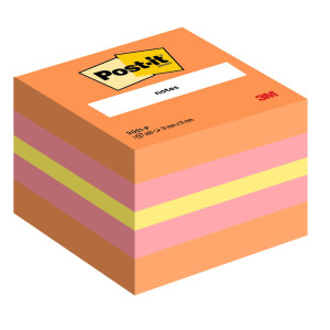 BLOCCO MINICUBO 400FOGLIETTI POST-IT 51X51MM 2051-P ROSA/ARANCIO COD. 7100172395