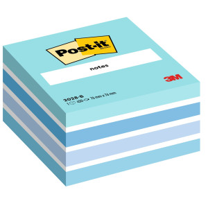 BLOCCO CUBO 450FOGLIETTI POST-IT 76X76MM 2028-B PASTELLO BLU COD. 7100172385