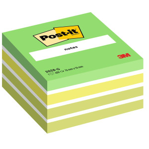 BLOCCO CUBO 450FOGLIETTI POST-IT 76X76MM 2028-G PASTELLO VERDE COD. 7100200375