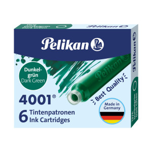 PELIKAN CARTUCCE TP/6 VERDE SCURO 6PZ 6 PZ. 4001 COD. 300087 TP/6