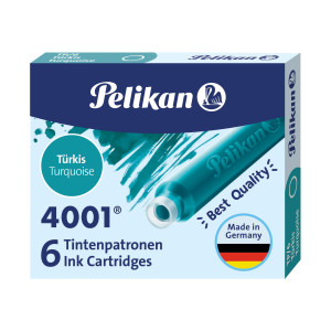 PELIKAN CARTUCCE TP/6 TURCHESE 6PZ 4001 COD. 301705