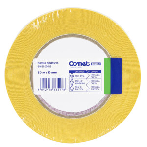 NASTRO BIADESIVO 50MTX19MM TRASP. 64-621 TERMO SINGOLO COMET COD. 64621-00003-01