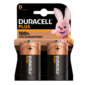 BLISTER 2 PILE DURACELL PLUS (MN1300) D - TORCIA COD. GILMN1300
