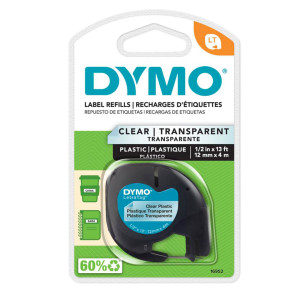 NASTRO IN PLASTICA DYMO LETRATAG 12MMX4M TRASPARENTE 122670 COD. S0721530