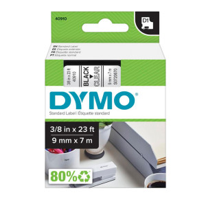 NASTRO DYMO TIPO D1 (9MMX7M) NERO/TRASPARENTE 409100 COD. S0720670