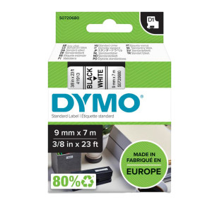 NASTRO DYMO TIPO D1 (9MMX7M) NERO/BIANCO 409130 COD. S0720680