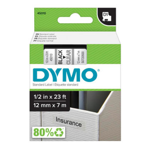 NASTRO DYMO TIPO D1 (12MMX7M) NERO/TRASPARENTE 450100 COD. S0720500
