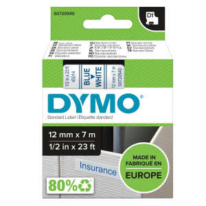 NASTRO DYMO TIPO D1 (12MMX7M) BLU/BIANCO 450140 COD. S0720540