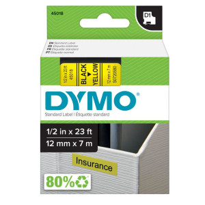 NASTRO DYMO TIPO D1 (12MMX7M) NERO/GIALLO 450180 COD. S0720580