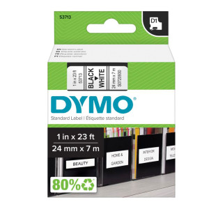 NASTRO DYMO TIPO D1 (24MMX7MT) NERO/BIANCO 537130 COD. S0720930