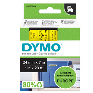 NASTRO DYMO TIPO D1 (24MMX7MT) NERO/GIALLO 537180 COD. S0720980