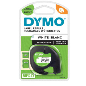 NASTRO IN CARTA DYMO LETRATAG 12MMX4M BIANCO 912000 COD. S0721510