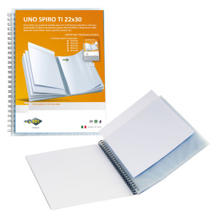 PORTALISTINI UNO SPIRO TI 22X30CM 50BUSTE C/SPIRALE PERSONALIZ.SEI ROTA COD. 55805007