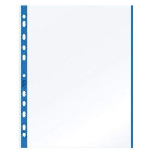 10 BUSTE FORATE 21X29.7CM C/BANDA COLORE BLU 01/0165 COD. 100460032