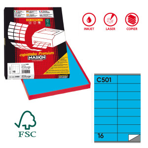 ETICHETTA 105X36 BLU C501 - CF. DA 100