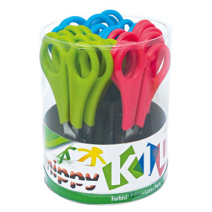 BARATTOLO 24 FORBICI SNIPPY CENTIMETRATE 13,5CM PUNTA TONDA LEBEZ COD. 137