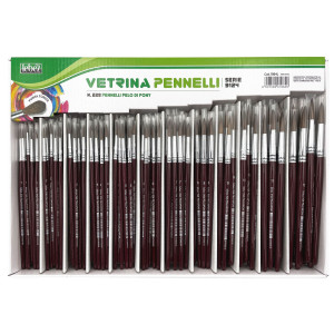 VETRINETTA 228 PENNELLI PUNTA TONDA PELO DI PONY SERIE 9124 LEBEZ COD. 1984