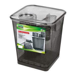 SET SCRIVANIA 6 ACCESSORI IN RETE METALLICA NERO 1426 LEBEZ COD. 1426-N