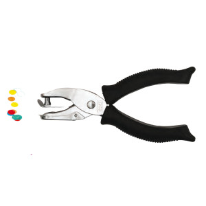 PERFORATORE A PINZA 1 FORO 6MM IMPUGNATURA GOMMATA 5840 LEBEZ COD. 5840