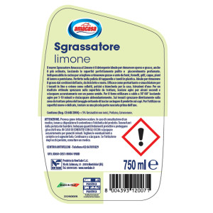 DETERGENTE SGRASSATORE UNIVERSALE LIMONE 750ML AMACASA COD. 101065120071