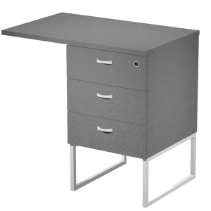 CASSETTIERA 3 CASS. ANTRACITE CON SUPPORTO METAL ANTRACITE E TOP - ESSENCE COD. 419MET+TOP80/T-AF