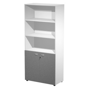 ARMADIO ALTO + ANTE INFERIORI STRUTTURA BIANCO / ANTE ANTRACITE ESSENCE COD. AR/ST+AB/3T