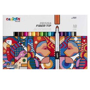 ASTUCCIO 18 PENNARELLI PRISMA COLORI ASSORTITI CARIOCA PLUS COD. 45206