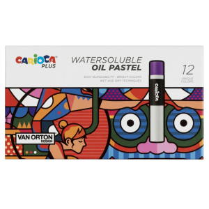 ASTUCCIO 12 PASTELLI A OLIO COLORI ASSORTITI CARIOCA PLUS COD. 45214