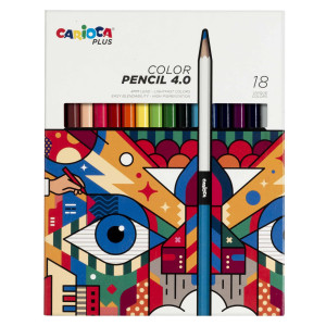 ASTUCCIO 18 MATITE COLORATE ASSORTITI CARIOCA PLUS COD. 45202