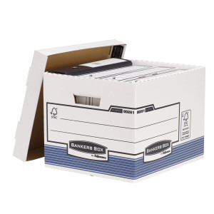 SCATOLA ARCHIVIO C/COPERCHIO BANKERS BOX SYSTEM COD. 0026101 CONFEZIONE DA 10